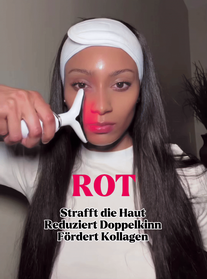 Eine Frau, die Vespera Clear Lift auf ihrem Gesicht verwendet